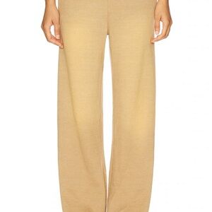 Aviator Nation Essential Wide Leg Pocket Sweatpant in Faded Tan